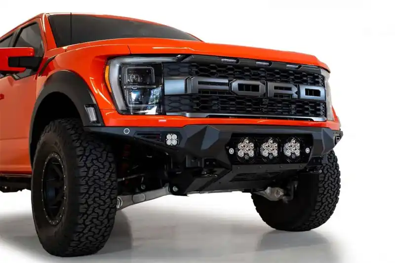 Addictive Desert Designs 2021+ Ford Raptor Bomber Front Bumper w/ 3 Baja Designs LP6 Light Mounts Authentic