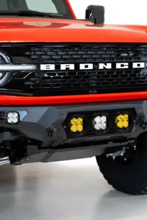 Addictive Desert Designs 21-22 Ford Bronco Bomber Front Bumper (w/ 3 Baja Designs LP4 Mounts) Latest