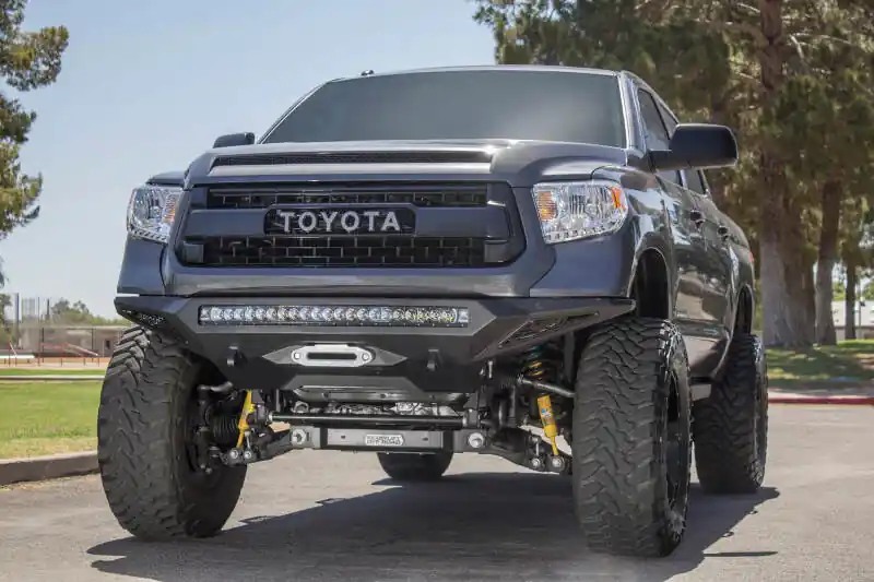 Addictive Desert Designs 2014+ Toyota Tundra Stealth Fighter Front Bumper w/Winch Mount & Sensors Holiday Sale