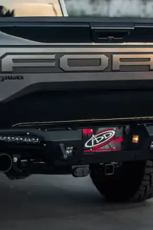 Hassle-Free Returns Addictive Desert Designs 17-18 Ford F-150 Raptor HoneyBadger Rear Bumper w/ 10in SR LED Mounts