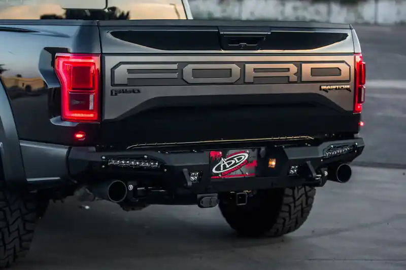 Hassle-Free Returns Addictive Desert Designs 17-18 Ford F-150 Raptor HoneyBadger Rear Bumper w/ 10in SR LED Mounts