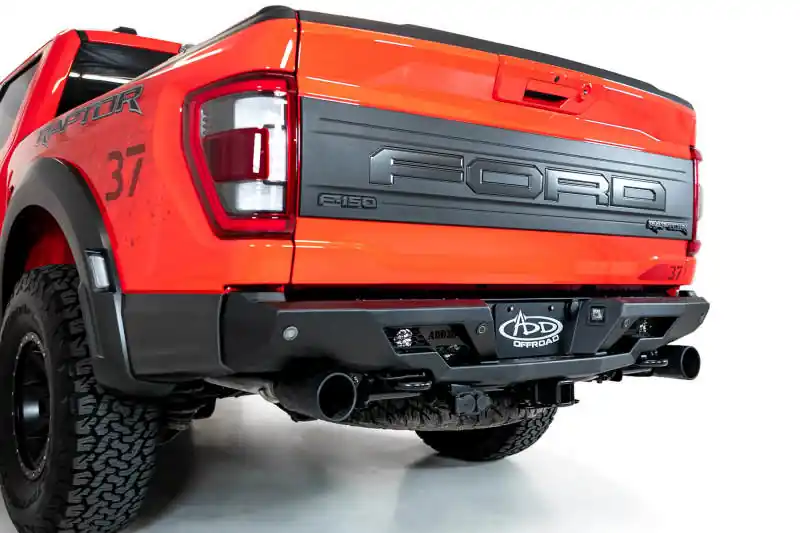 Addictive Desert Designs 2022+ Ford Raptor Stealth Fighter R Bumper w/ 2 Cube Lights - Hammer Black New Arrival