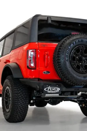Best Seller Addictive Desert Designs 2021+ Ford Bronco Rock Fighter Rear Bumper - Hammer Black
