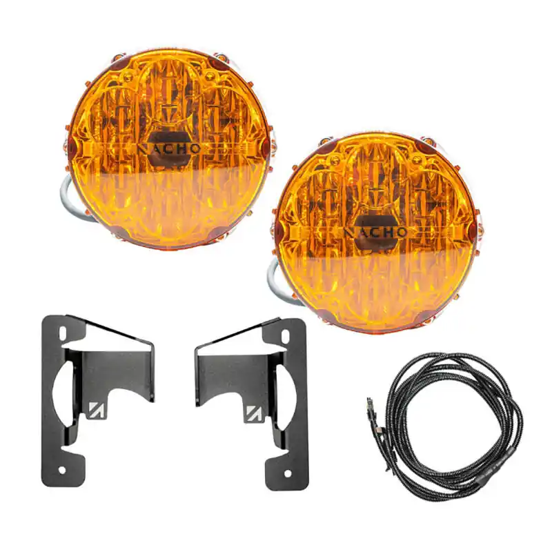 Viral ARB Jeep JL/JT Nacho SAE Only Amber Plug N Play Fog Light Kit (Bumper Kit)