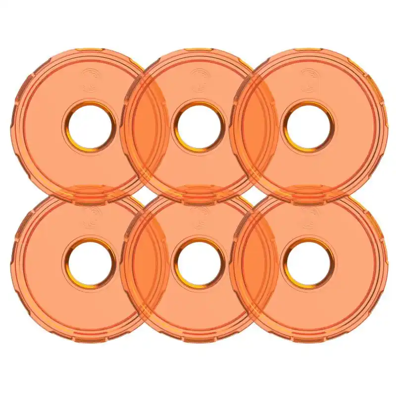KC HiLiTES Cyclone V2 LED - Replacement Lens - Amber - 6-PK Express Delivery