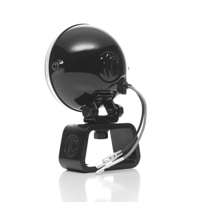 Certified KC HiLiTES Rally 400 4in. Round Halogen Light 55w Spread Beam (Pair Pack System) - Black