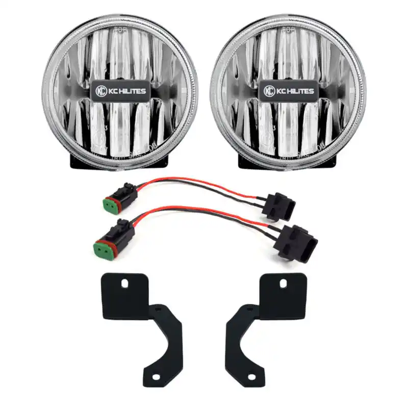 Luxury KC HiLiTES 18-23 Jeep JL/JT 4in. Gravity G4 LED Light 10w SAE/ECE Clear Fog Beam (Pair Pack System)