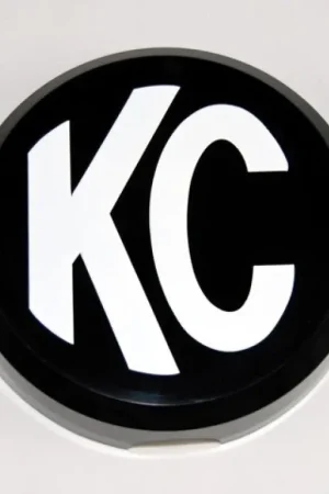Seasonal Sale KC HiLiTES 6in. Round Hard Cover for Daylighter/SlimLite/Pro-Sport (Single) - Black w/White KC Logo