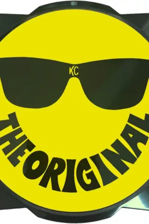 KC HiLiTES 6in. Hard Cover for Gravity Pro6 LED Lights (Single) - Smiley Face- Yellow/Black KC Logo Big Sale