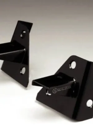 Professional Grade KC HiLiTES 86-95 Jeep YJ Windshield Hinge Light Mount Bracket Set (Pair) - Black