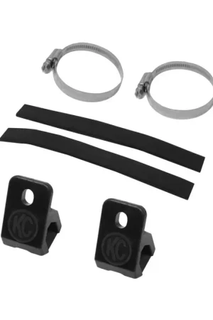 KC HiLiTES Universal 40 Deg. A-Pillar Tube Clamp Light Mount (1.5-2in. Diameter Bars) - Pair While Supplies Last