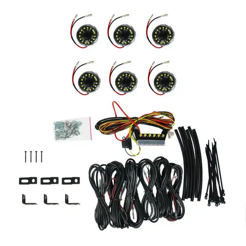 Sale KC HiLiTES Cyclone V2 LED - Rock Light - 6-Light System - Clear - 5W Flood Beam