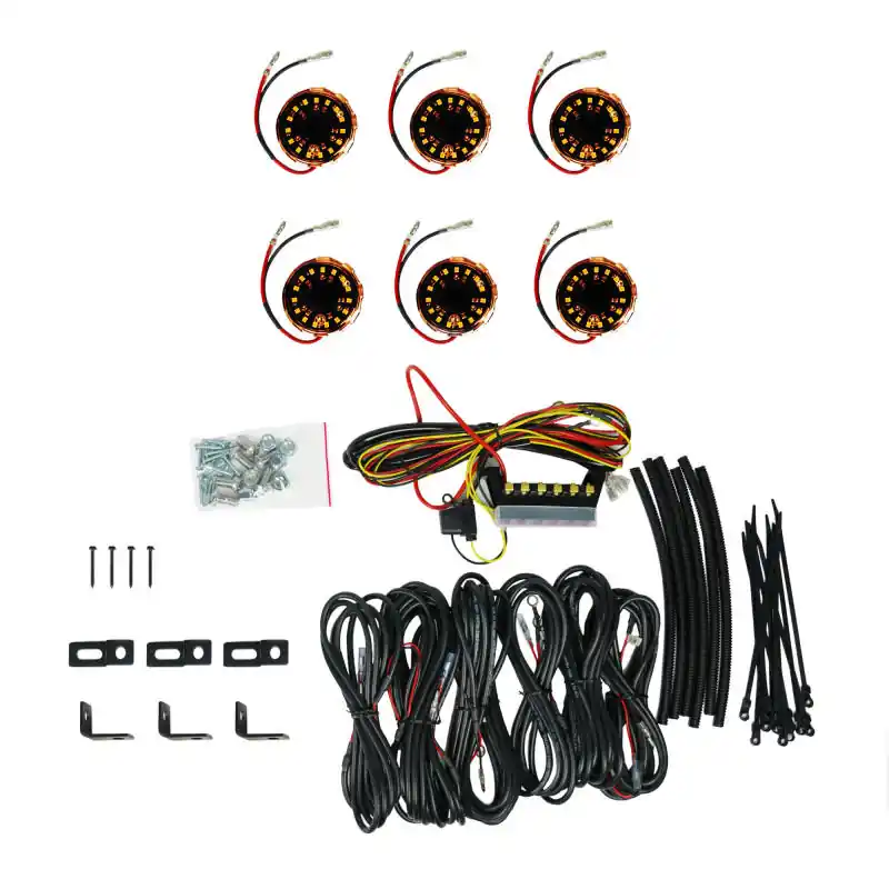 Price Drop KC HiLiTES Cyclone V2 LED - Rock Light - 6-Light System - Amber - 5W Flood Beam
