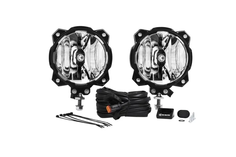 KC HiLiTES 6in. Pro6 Gravity LED Light 20w Single Mount SAE/ECE Driving Beam (Pair Pack System) Money Back Guarantee