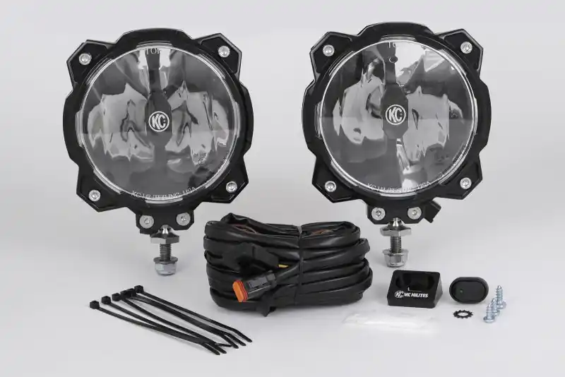 KC HiLiTES 6in. Pro6 Gravity LED Light 20w Single Mount Wide-40 Beam (Pair Pack System) Modern
