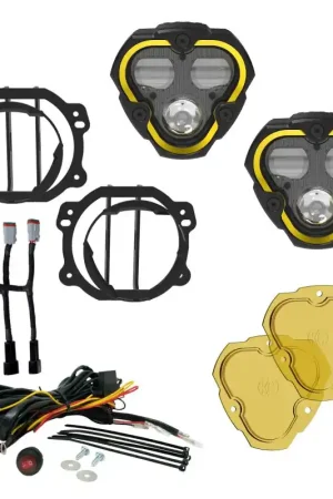 KC HiLiTES FLEX ERA 3 Dual Mode SAE Fog Lights - 2-Light Master Kit for Jeep JK/JL/JT Plastic Bumper Fan Favorite