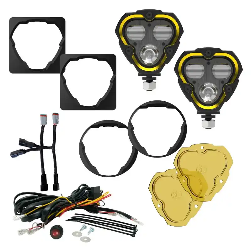KC HiLiTES FLEX ERA 3 Dual Mode SAE Fog Lights - 2-Light Master Kit for Jeep Aftermarket Bumpers Exclusive Offer