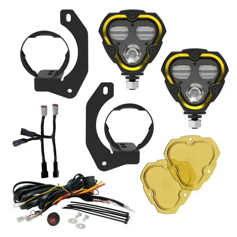 KC HiLiTES FLEX ERA 3 Dual Mode SAE Fog Lights - 2-Light Master Kit for Jeep JK/JL/JT Steel Bumpers Limited Offer
