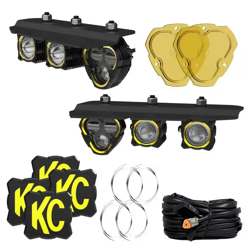 KC HiLiTES 2021+ Ford Bronco FLEX ERA 3 Dual Mode SAE Fog Light Pocket Kit Weekend Sale