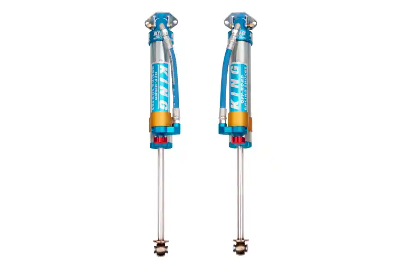 Luxury King Shocks 07-18 Jeep Wrangler JK Rear 2.5 Dia Piggy Hose Res Shocks 3-5in Lift w/Adjuster (Pair)